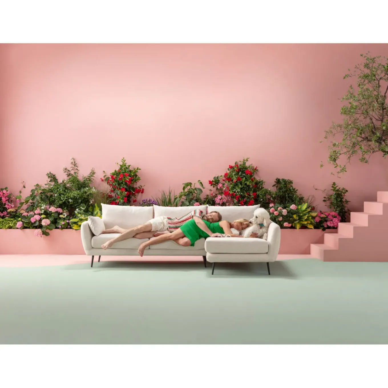 Canapés D Angle Amalfi Droite Creme 275Cm