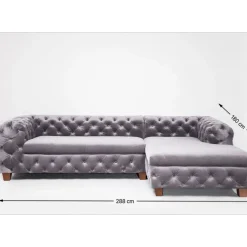 Canapés D Angle Desire Velvet Grey Droite
