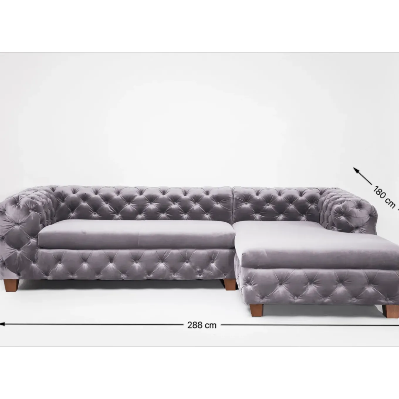 Canapés D Angle Desire Velvet Grey Droite