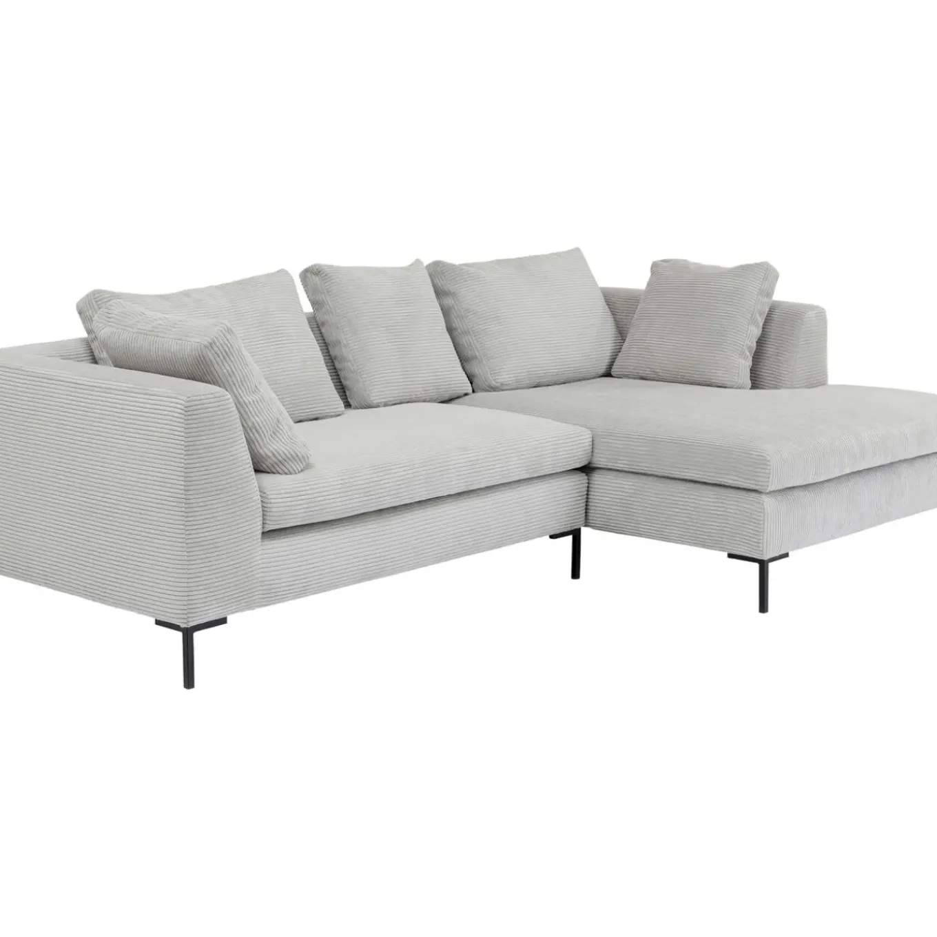 Canapés D Angle Gianni Cord Gris Droite