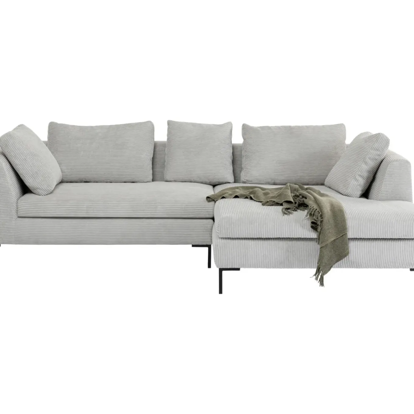 Canapés D Angle Gianni Cord Gris Droite