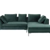 Canapés D Angle Gianni Pm Velours Vert Fonce Droite