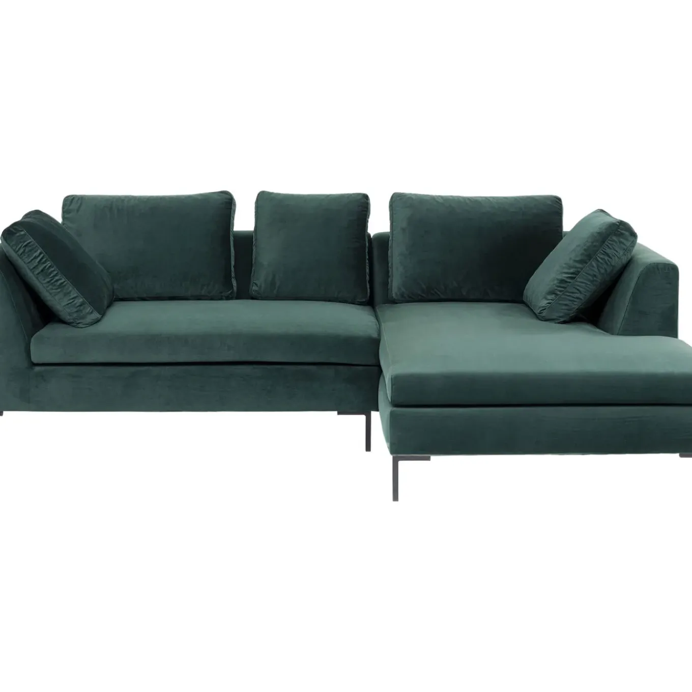Canapés D Angle Gianni Pm Velours Vert Fonce Droite