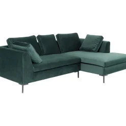 Canapés D Angle Gianni Pm Velours Vert Fonce Droite