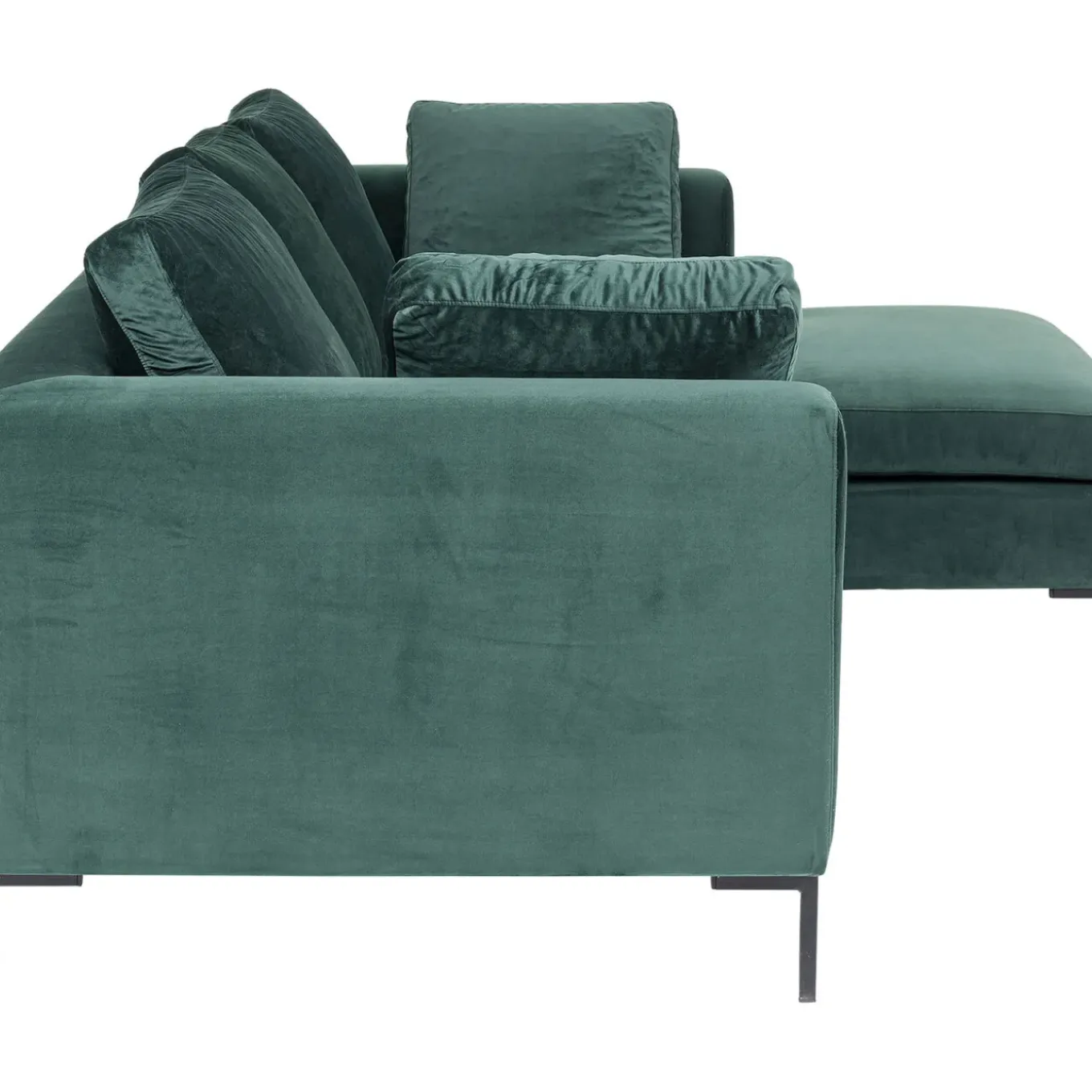 Canapés D Angle Gianni Pm Velours Vert Fonce Droite