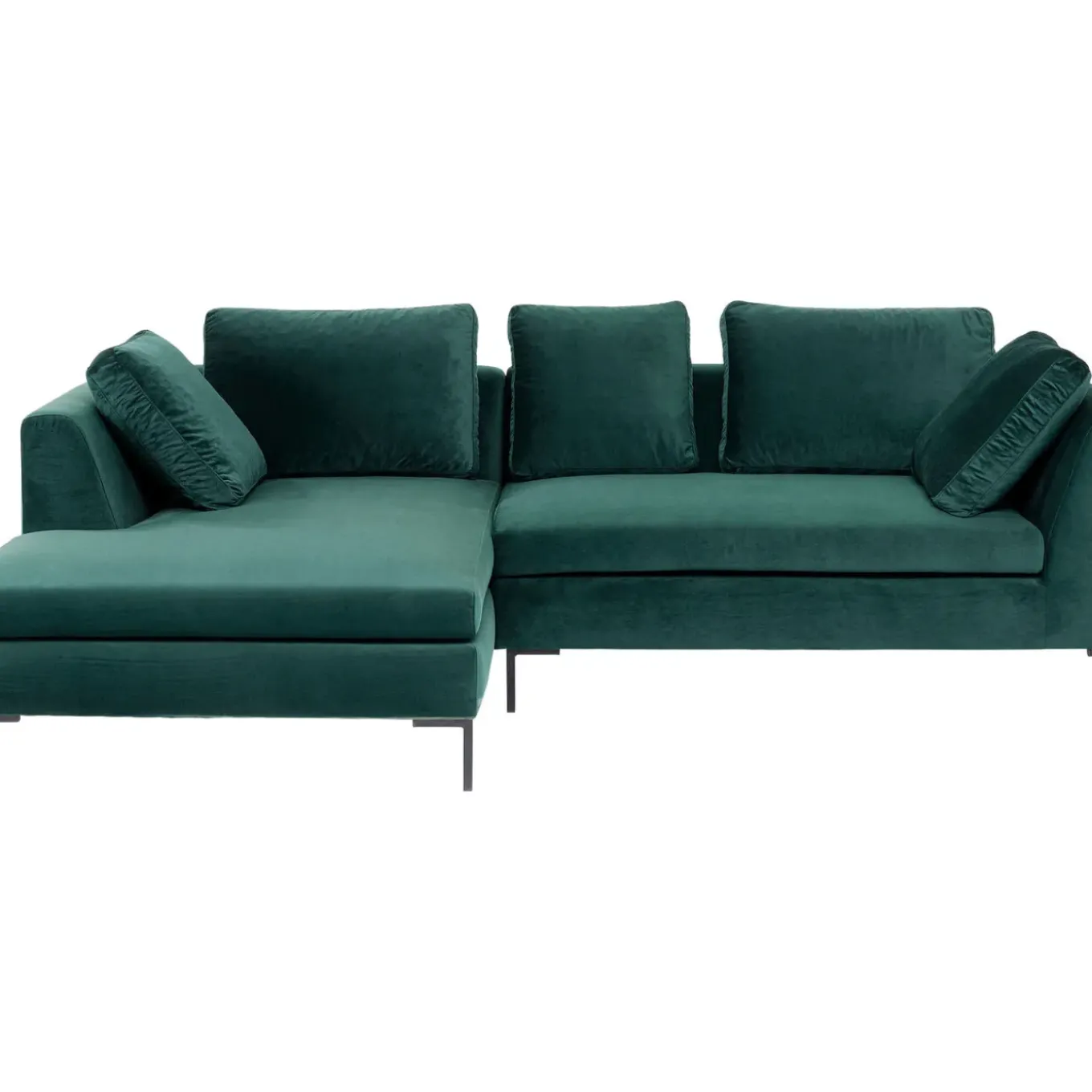 Canapés D Angle Gianni Pm Velours Vert Fonce Gauche