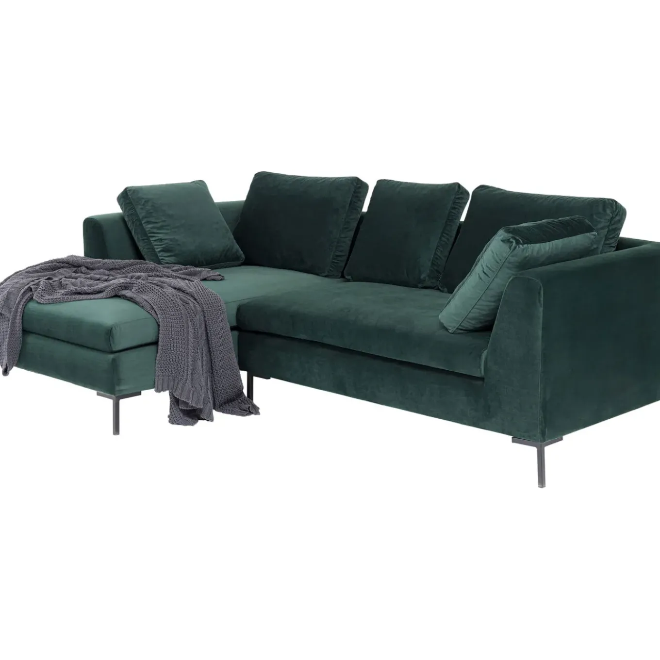 Canapés D Angle Gianni Pm Velours Vert Fonce Gauche