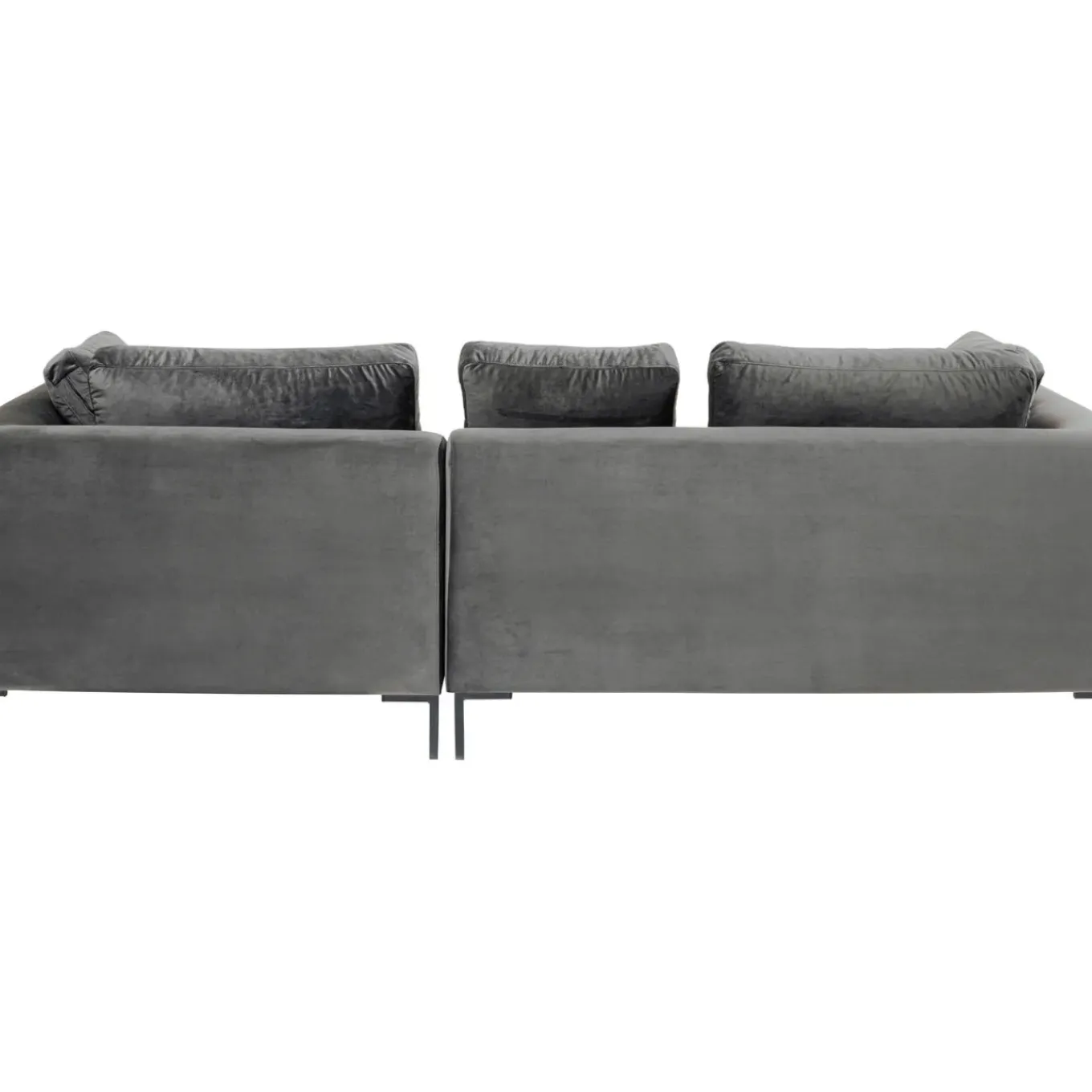 Canapés D Angle Gianni Pm Velours Gris Droite