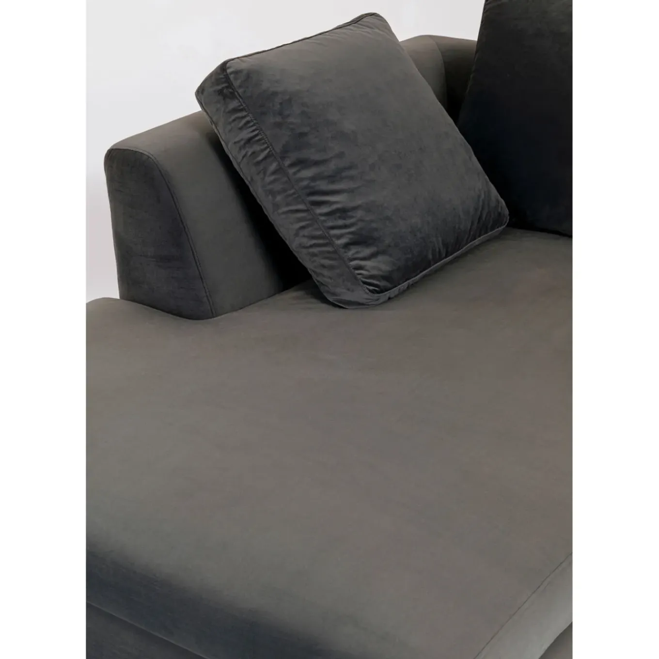 Canapés D Angle Gianni Pm Velours Gris Droite