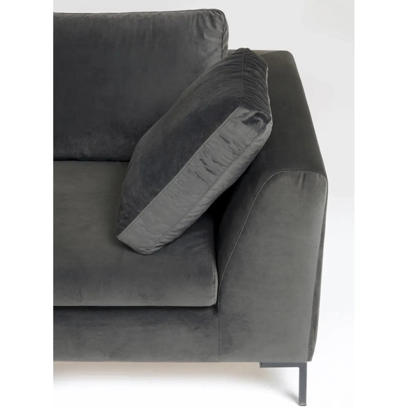 Canapés D Angle Gianni Pm Velours Gris Gauche