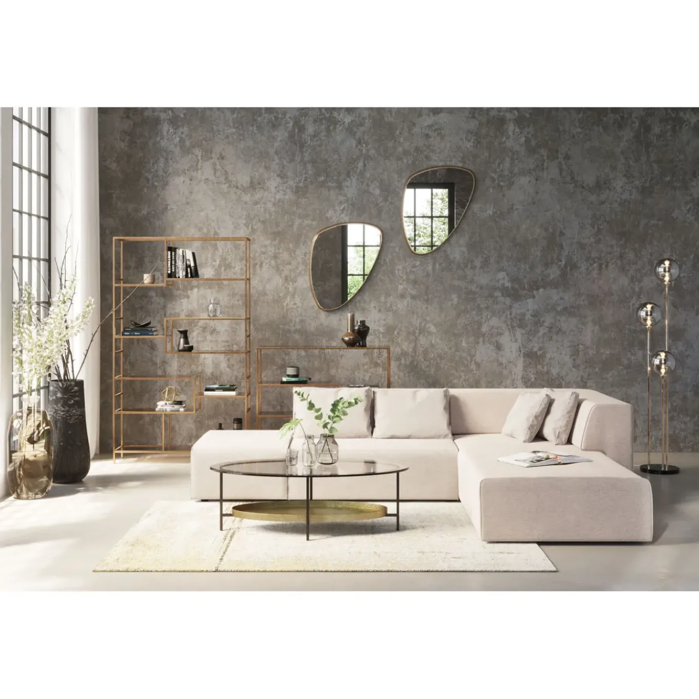 Canapés D Angle Infinity Ottomane Creme Droite