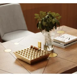 Cendrier Soho Carre Laiton 25X25Cm