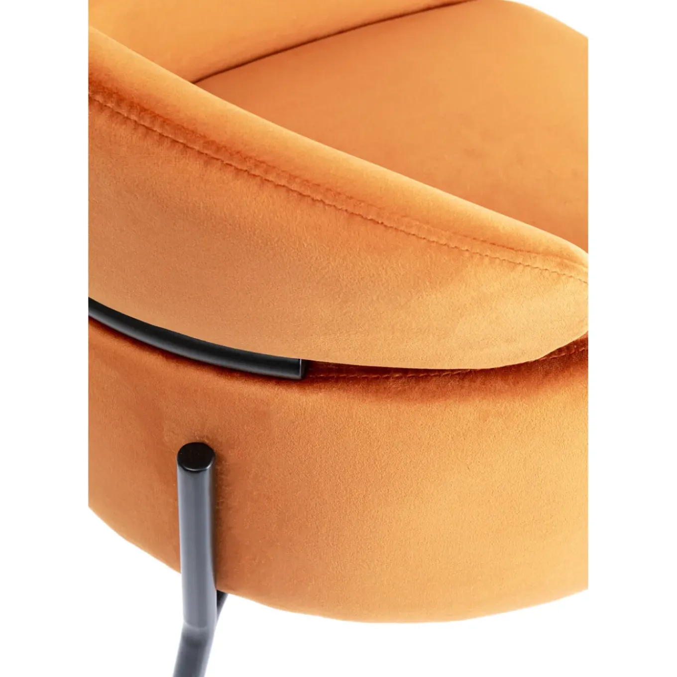 Chaise A. Acc. Alexia.Velours Orange