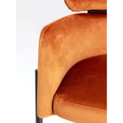 Chaise A. Acc. Alexia.Velours Orange