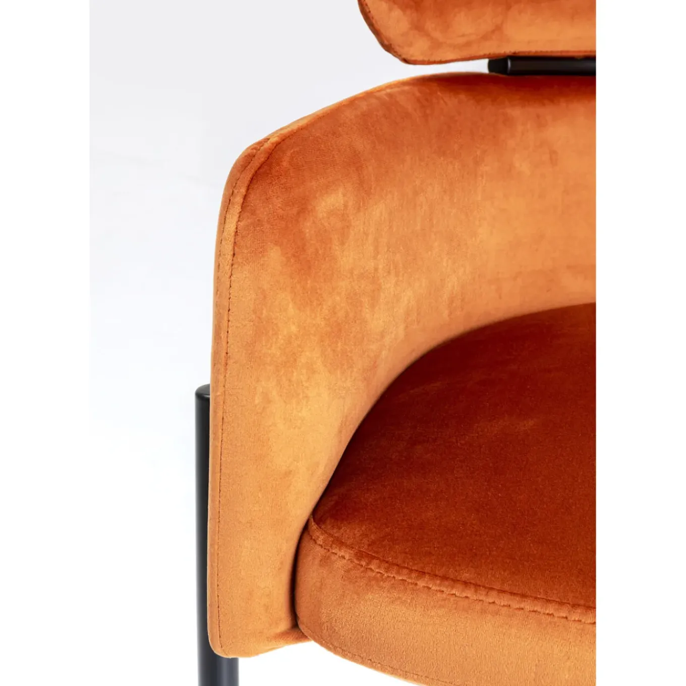 Chaise A. Acc. Alexia.Velours Orange