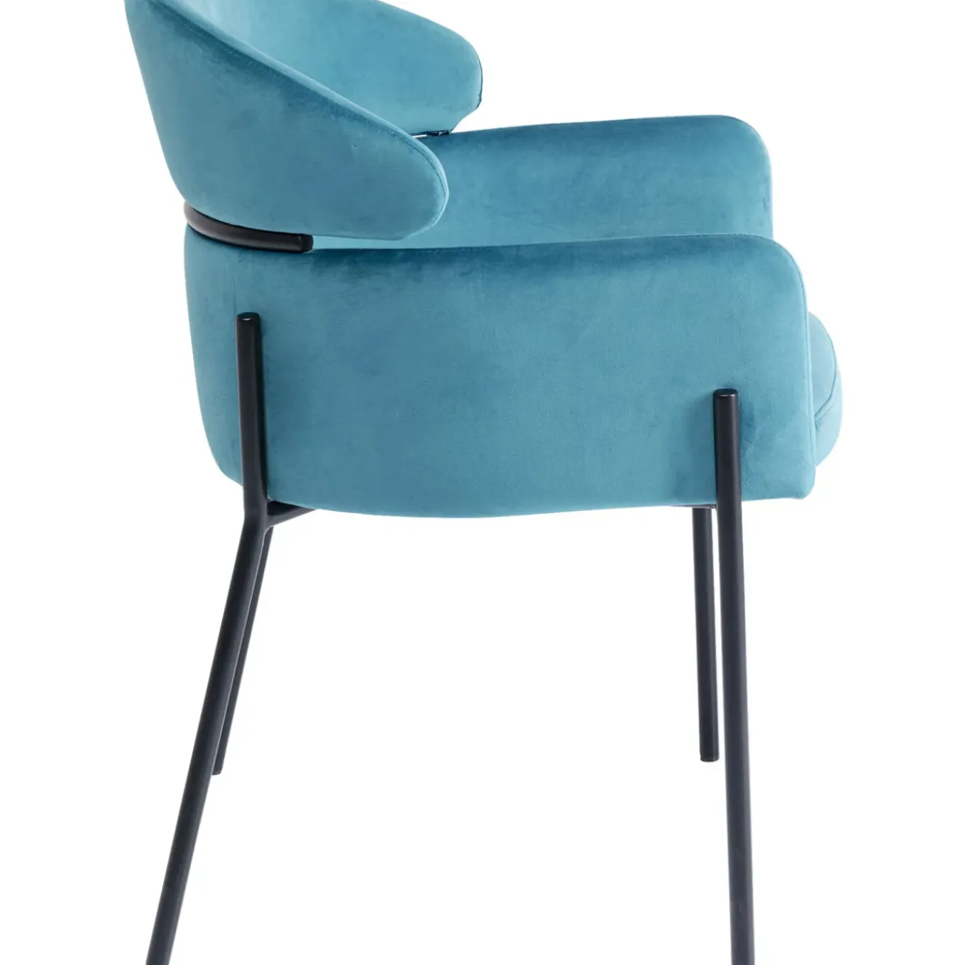 Chaise A. Acc. Alexia.Velours Bleu