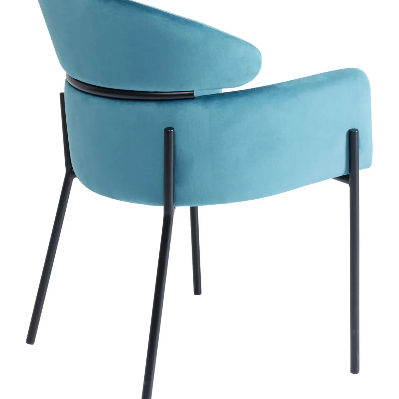 Chaise A. Acc. Alexia.Velours Bleu