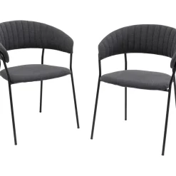 Chaise A. Acc. Belle Anthracite (2/Set)