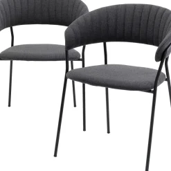 Chaise A. Acc. Belle Anthracite (2/Set)