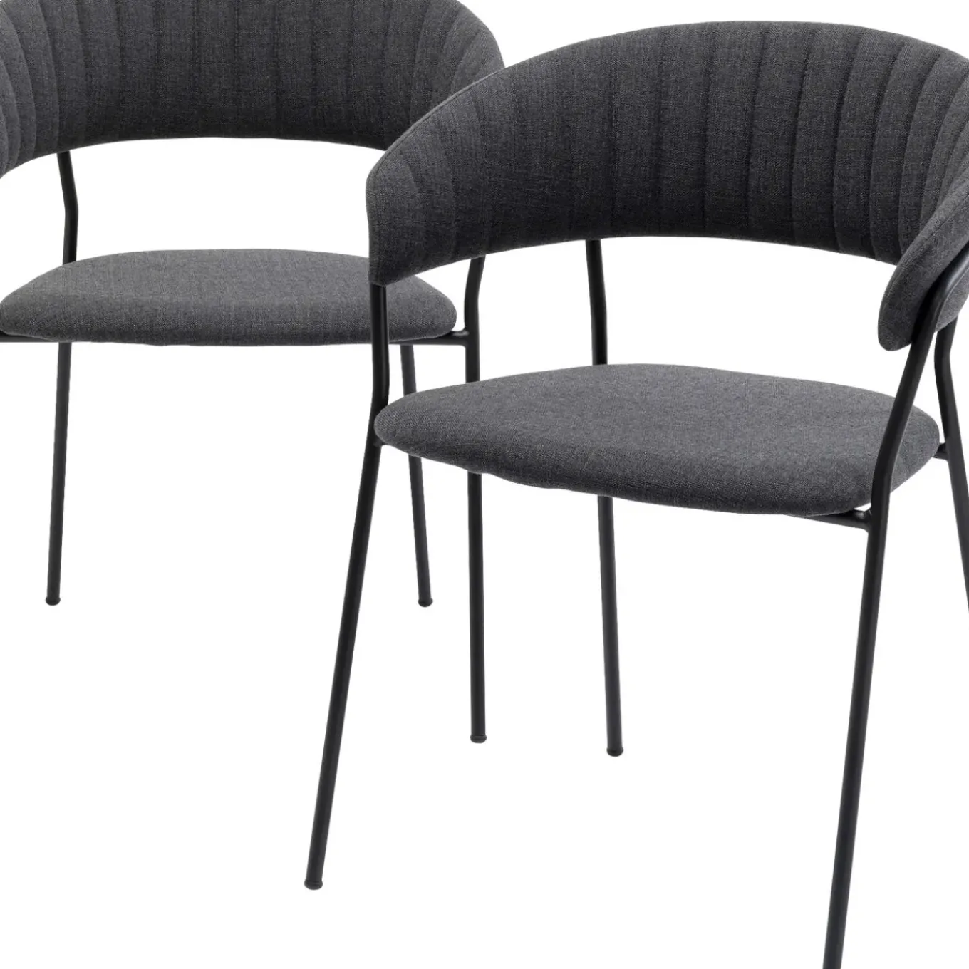 Chaise A. Acc. Belle Anthracite (2/Set)