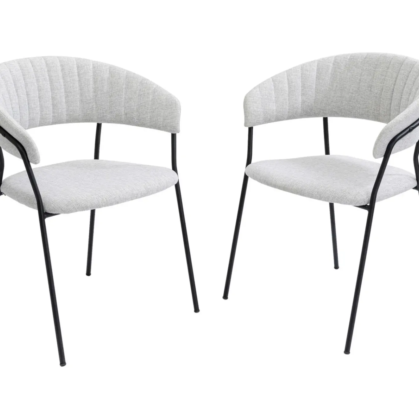 Chaise A. Acc. Belle Gris Clair (2/Set)