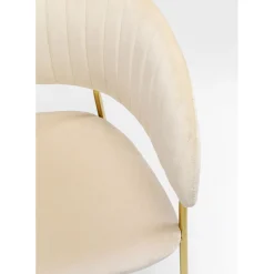 Chaise A. Acc. Belle Velvet Creme (2/Set)
