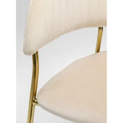 Chaise A. Acc. Belle Velvet Creme (2/Set)