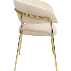 Chaise A. Acc. Belle Velvet Creme (2/Set)