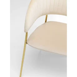 Chaise A. Acc. Belle Velvet Creme (2/Set)