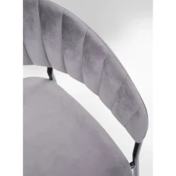 Chaise A. Acc. Belle Velvet Gris (2/Set)