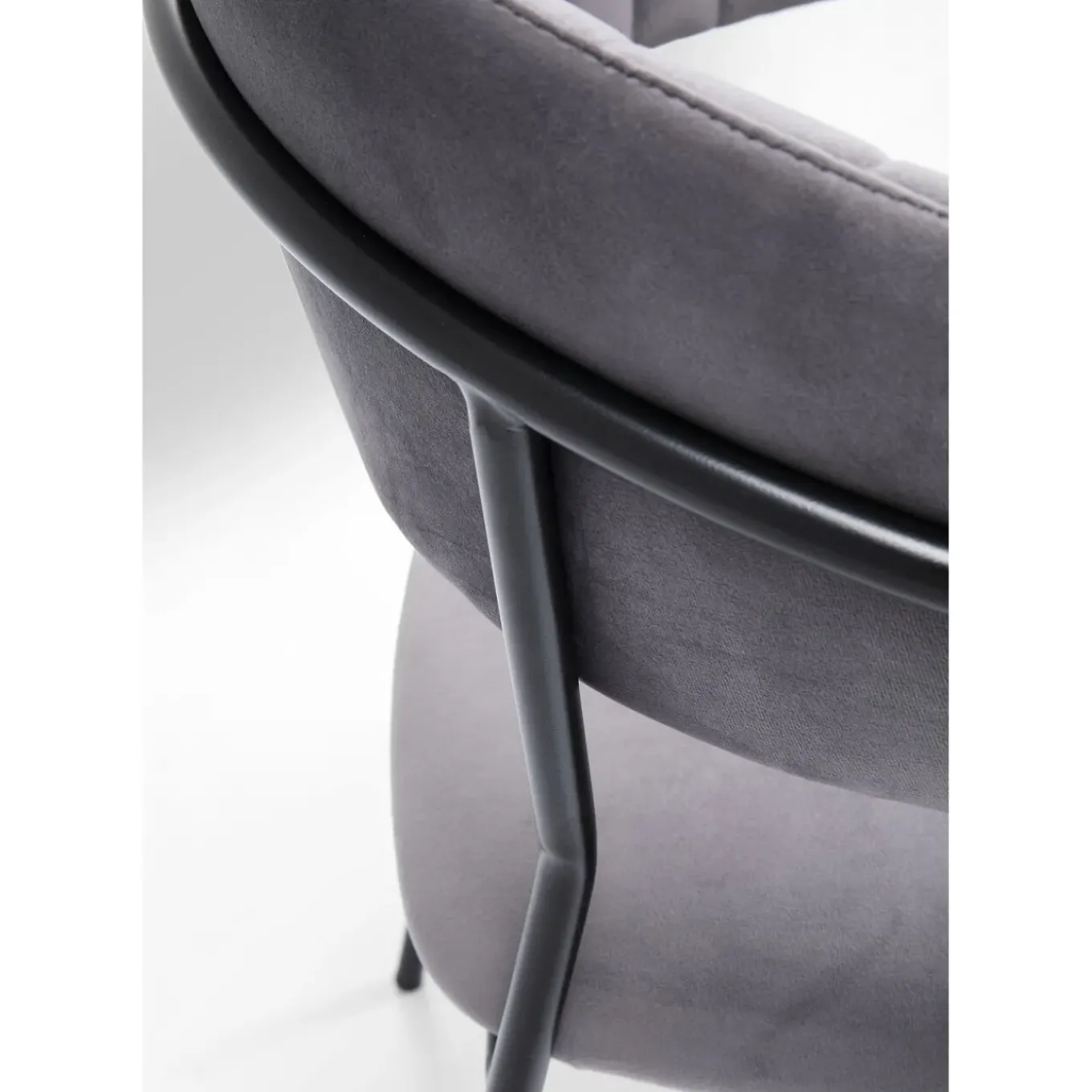 Chaise A. Acc. Belle Velvet Gris (2/Set)