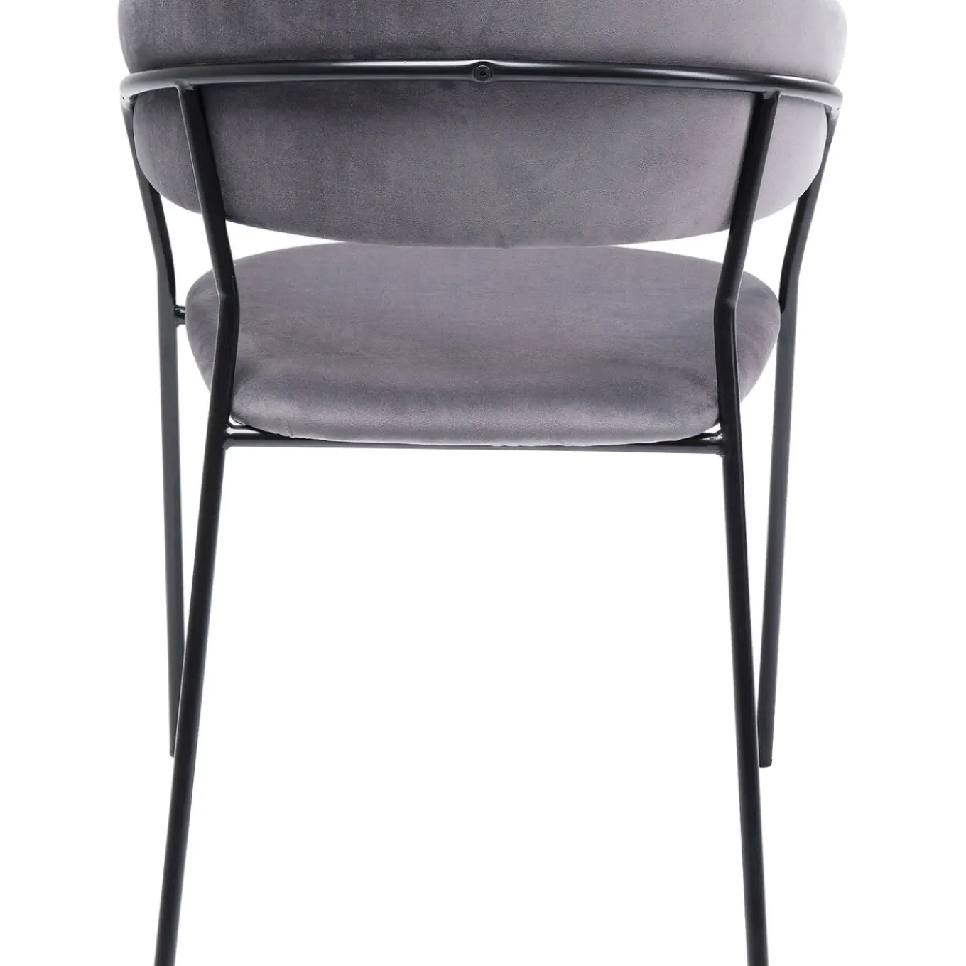 Chaise A. Acc. Belle Velvet Gris (2/Set)