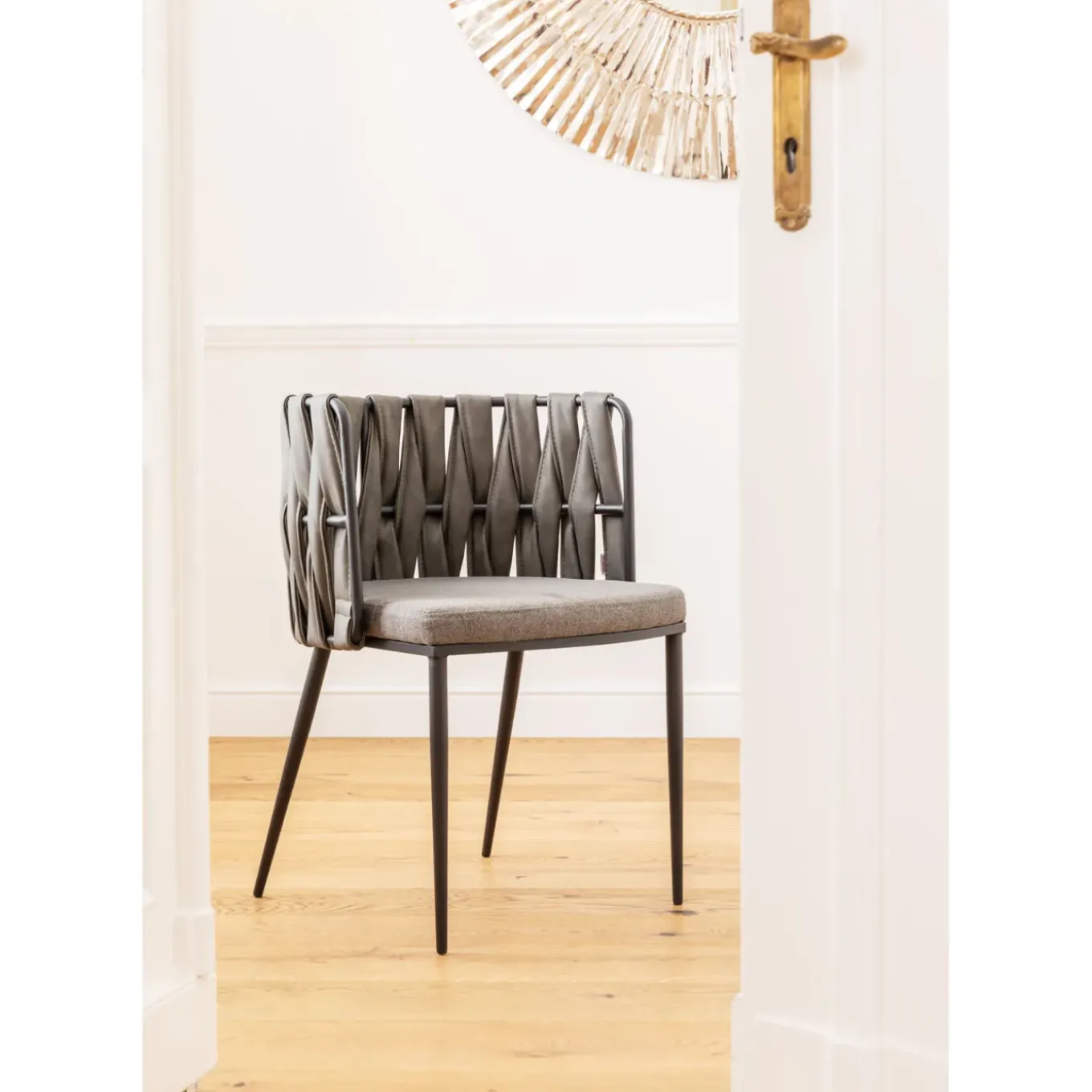 Chaise A. Acc. Cheerio Gris Av. Coussin
