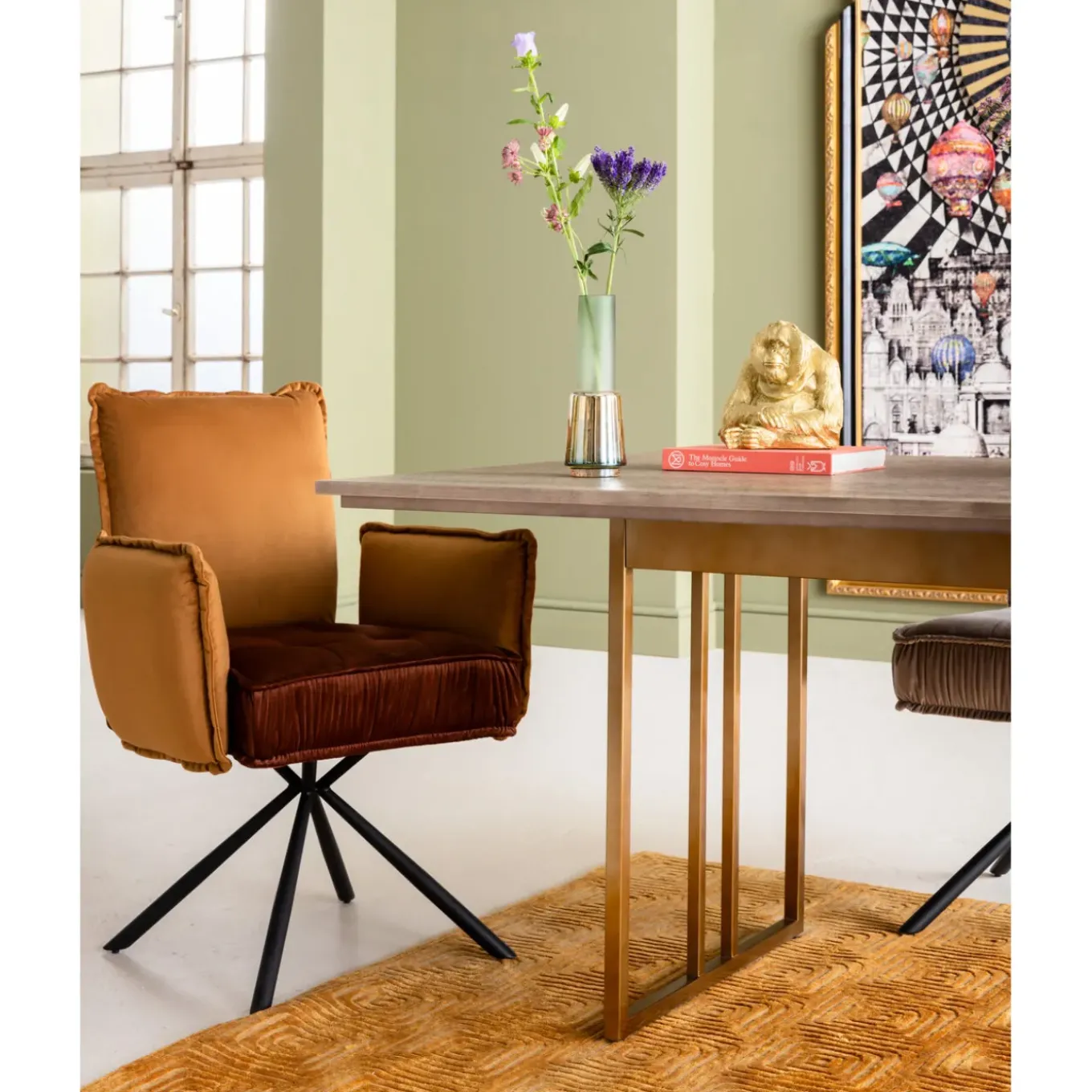 Chaise A. Acc. Chelsea.Marron