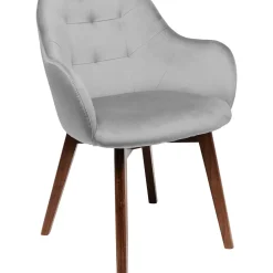 Chaise A. Acc. Dark Lady Velours Gris