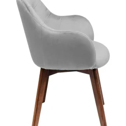 Chaise A. Acc. Dark Lady Velours Gris