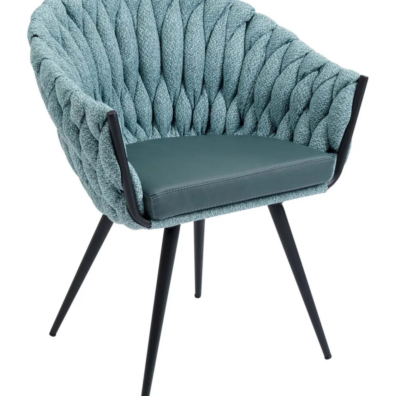Chaise A. Acc. Knot Bleu Petrole