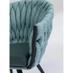 Chaise A. Acc. Knot Bleu Petrole