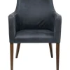 Chaise A. Acc. Mode Cuir Anthracite