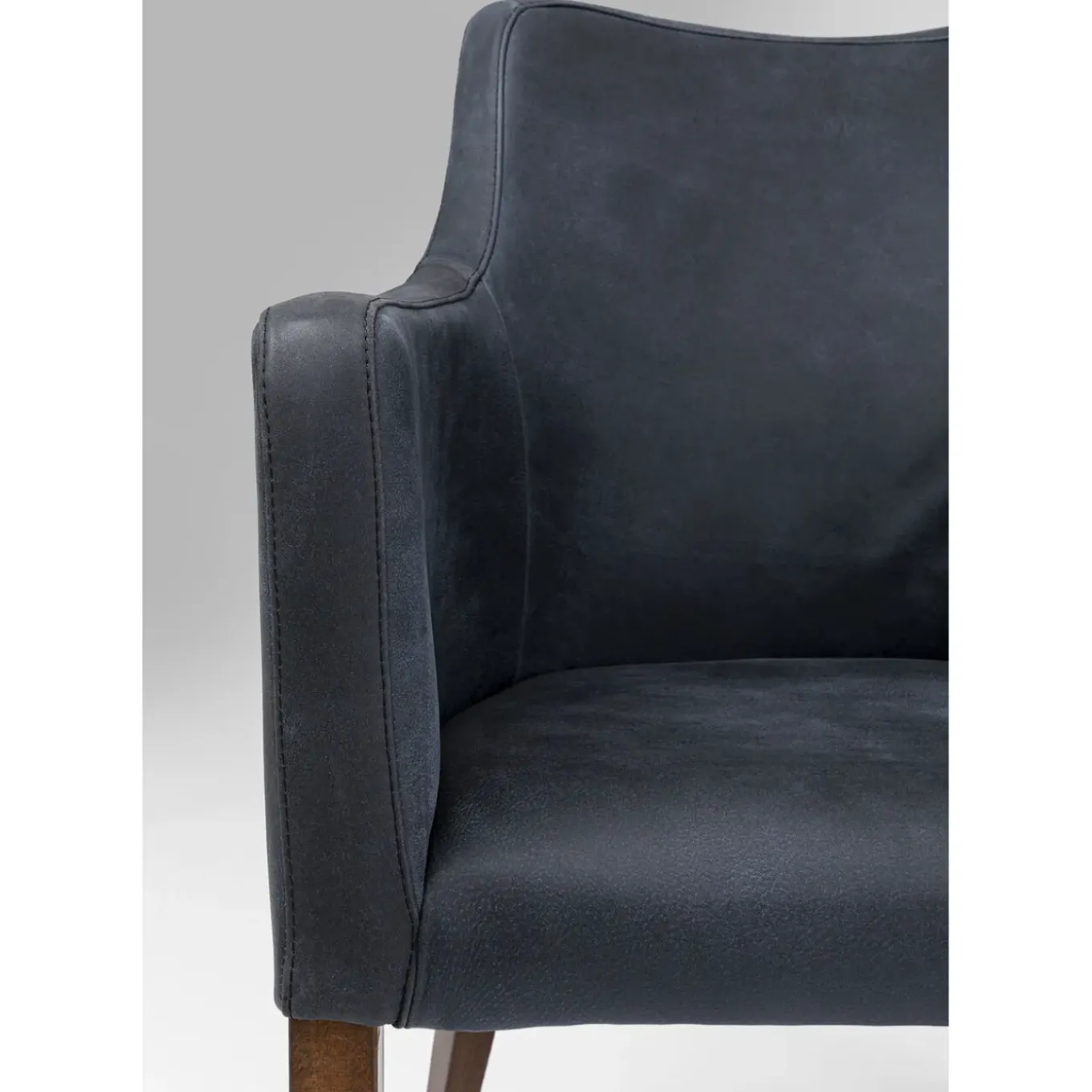 Chaise A. Acc. Mode Cuir Anthracite