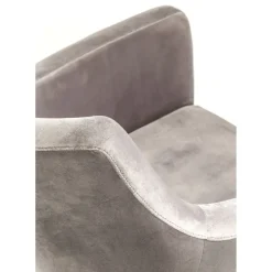 Chaise A. Acc. Mode Velours Gris