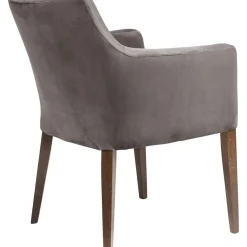 Chaise A. Acc. Mode Velours Gris