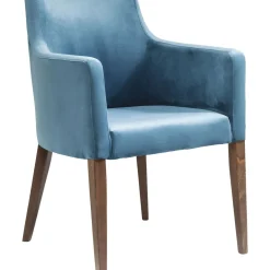 Chaise A. Acc. Mode Velours Petrole