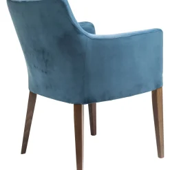 Chaise A. Acc. Mode Velours Petrole