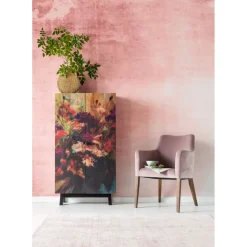 Chaise A. Acc. Mode Velours Rose