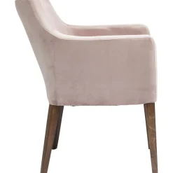 Chaise A. Acc. Mode Velours Rose