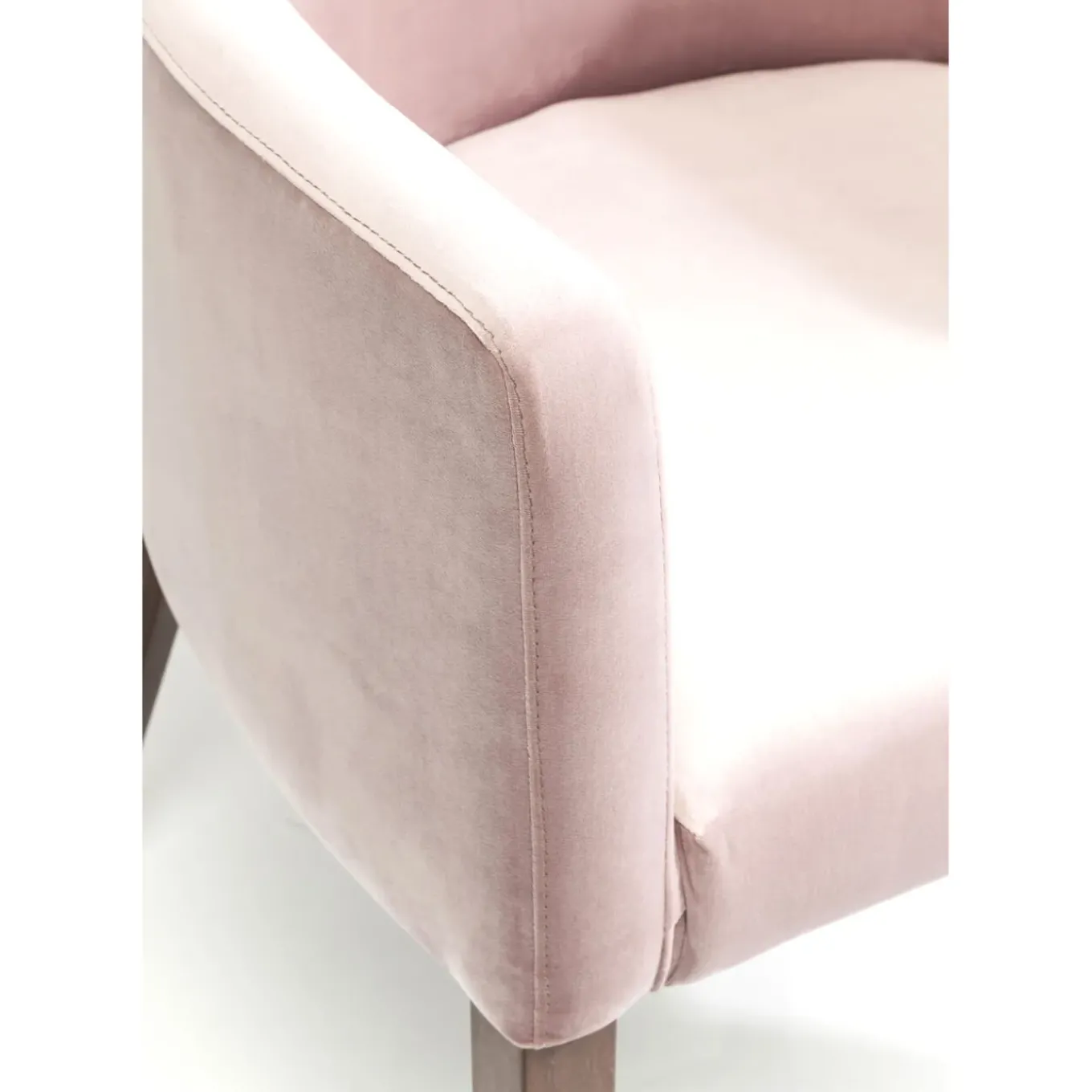 Chaise A. Acc. Mode Velours Rose
