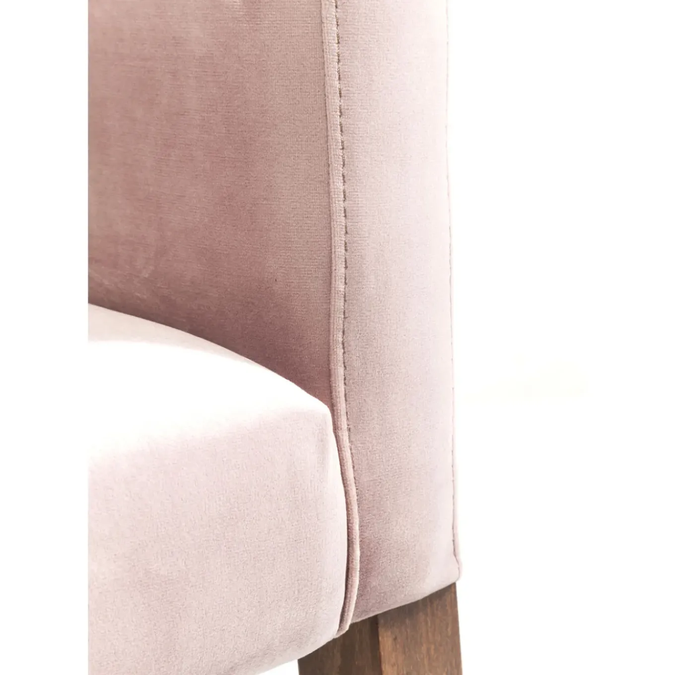 Chaise A. Acc. Mode Velours Rose