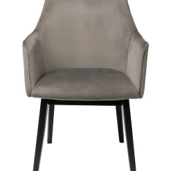 Chaise A. Acc. Modino Velours Gris