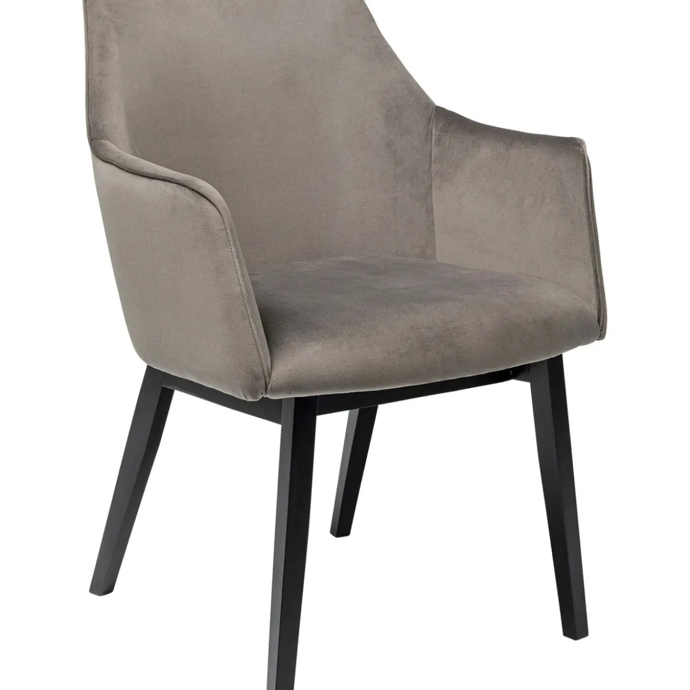 Chaise A. Acc. Modino Velours Gris